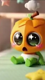 ai character: baby gourdy  background