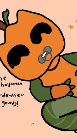 ai character: baby gourdy background
