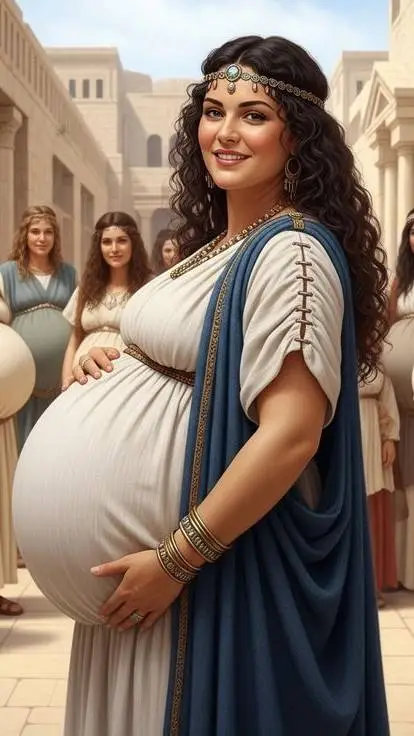 ai character: PREGNANT TOWN background