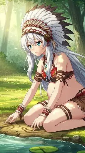 ai character: Flower background