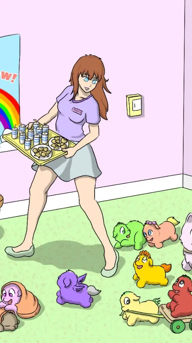 ai character: Fluffy Daycare background