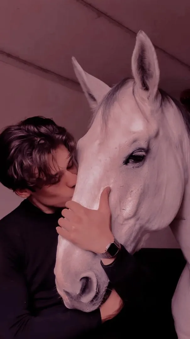 ai character: Horse boy  background