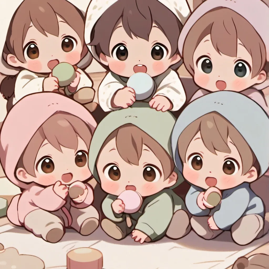 chat with ai character: 6 babies