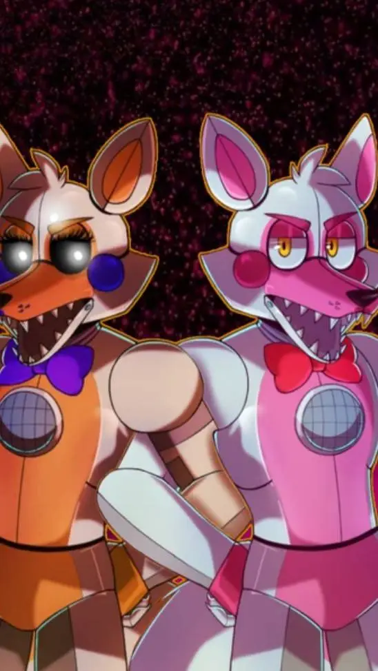 ai character: Funtimefoxy+lolbit background