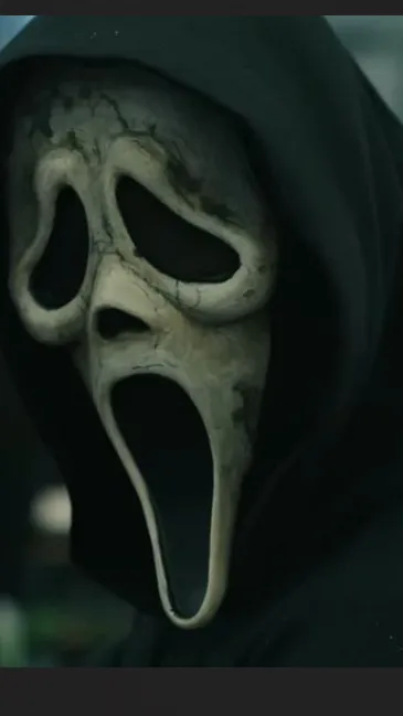 ai character: Ghost face background