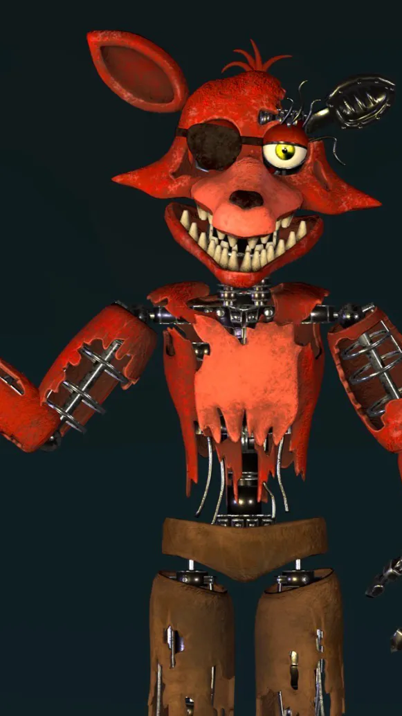 ai character: ￼￼ Withered foxy background