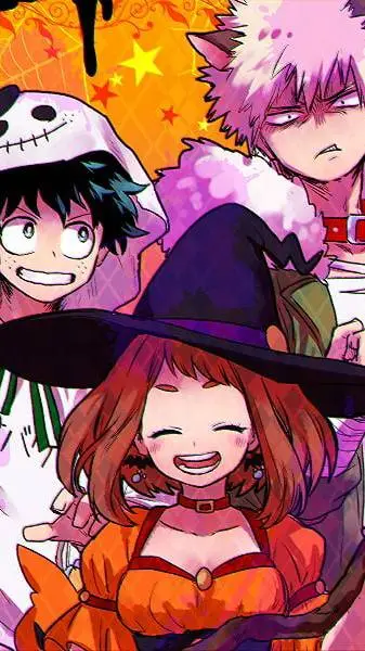 ai character: mha halloween!! background