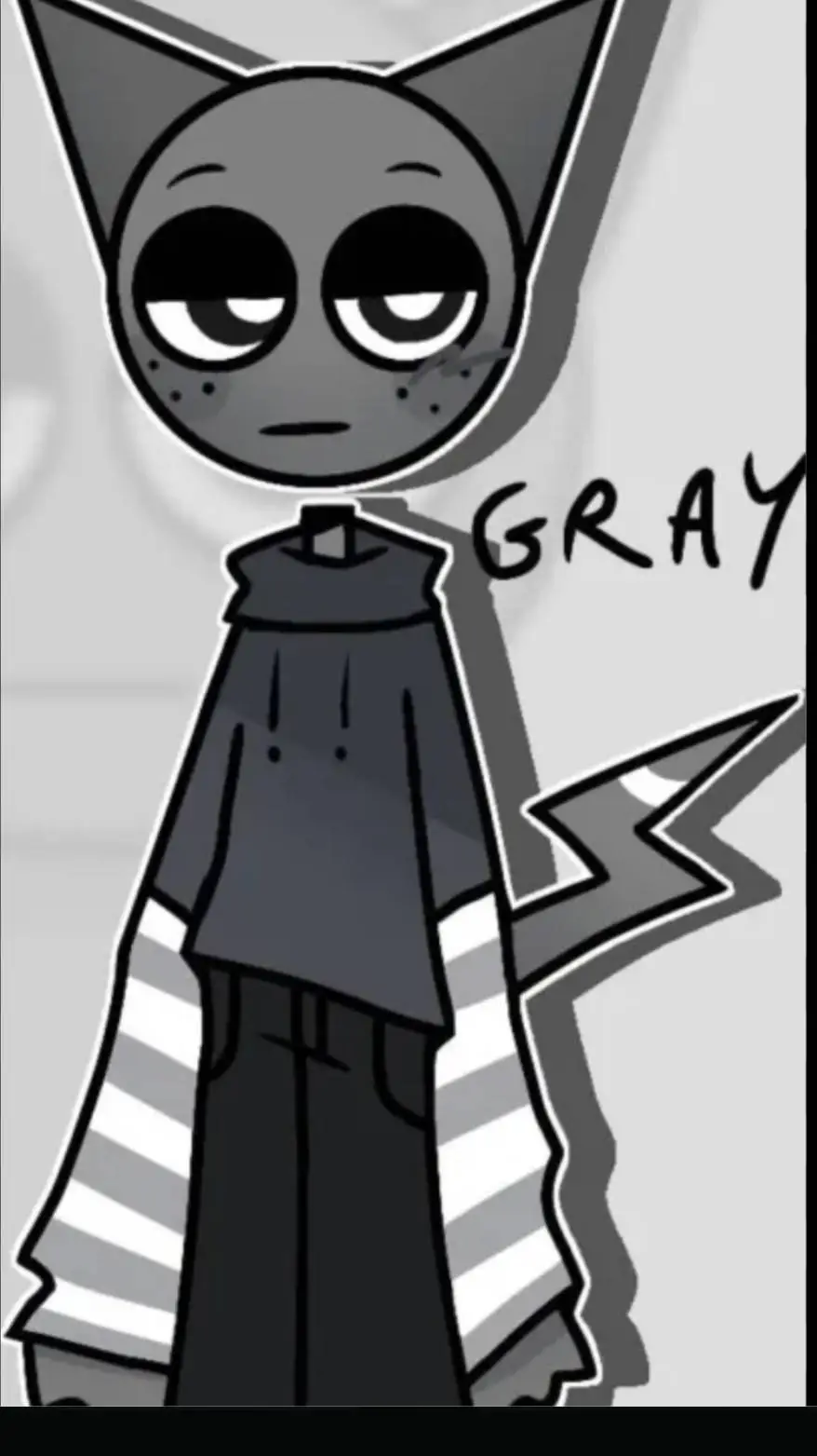 ai character: Gray background