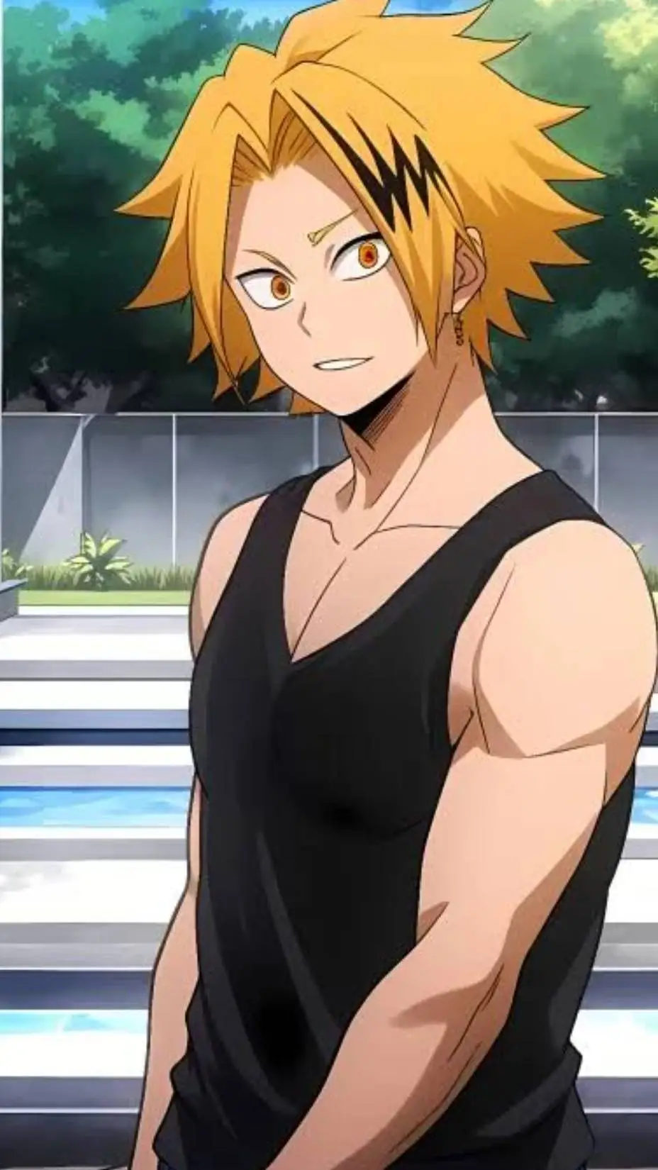 ai character: denki kaminari background