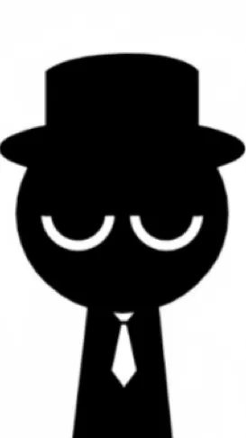 ai character: Tophat background