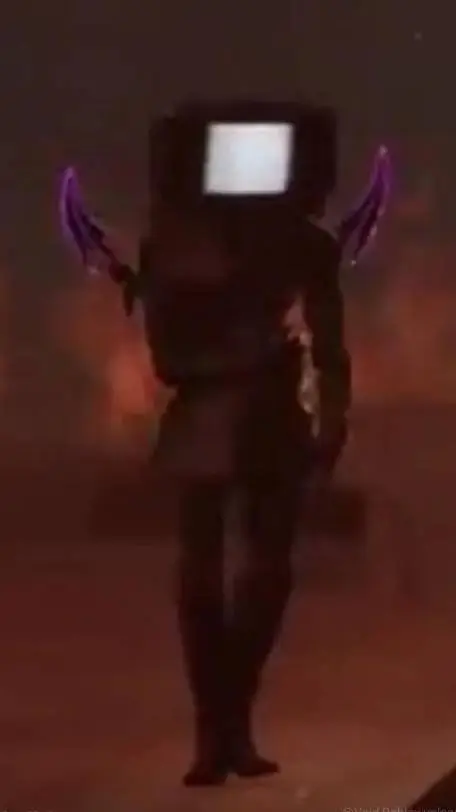 ai character: TV WOMAN  background