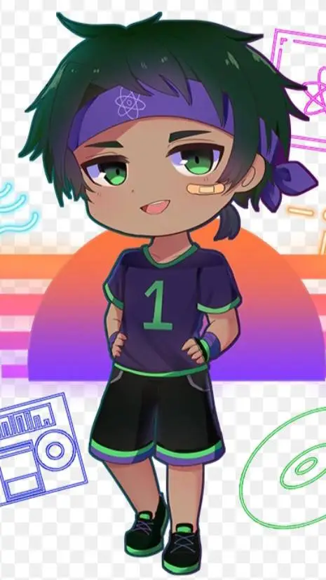 ai character: DJ Atom background