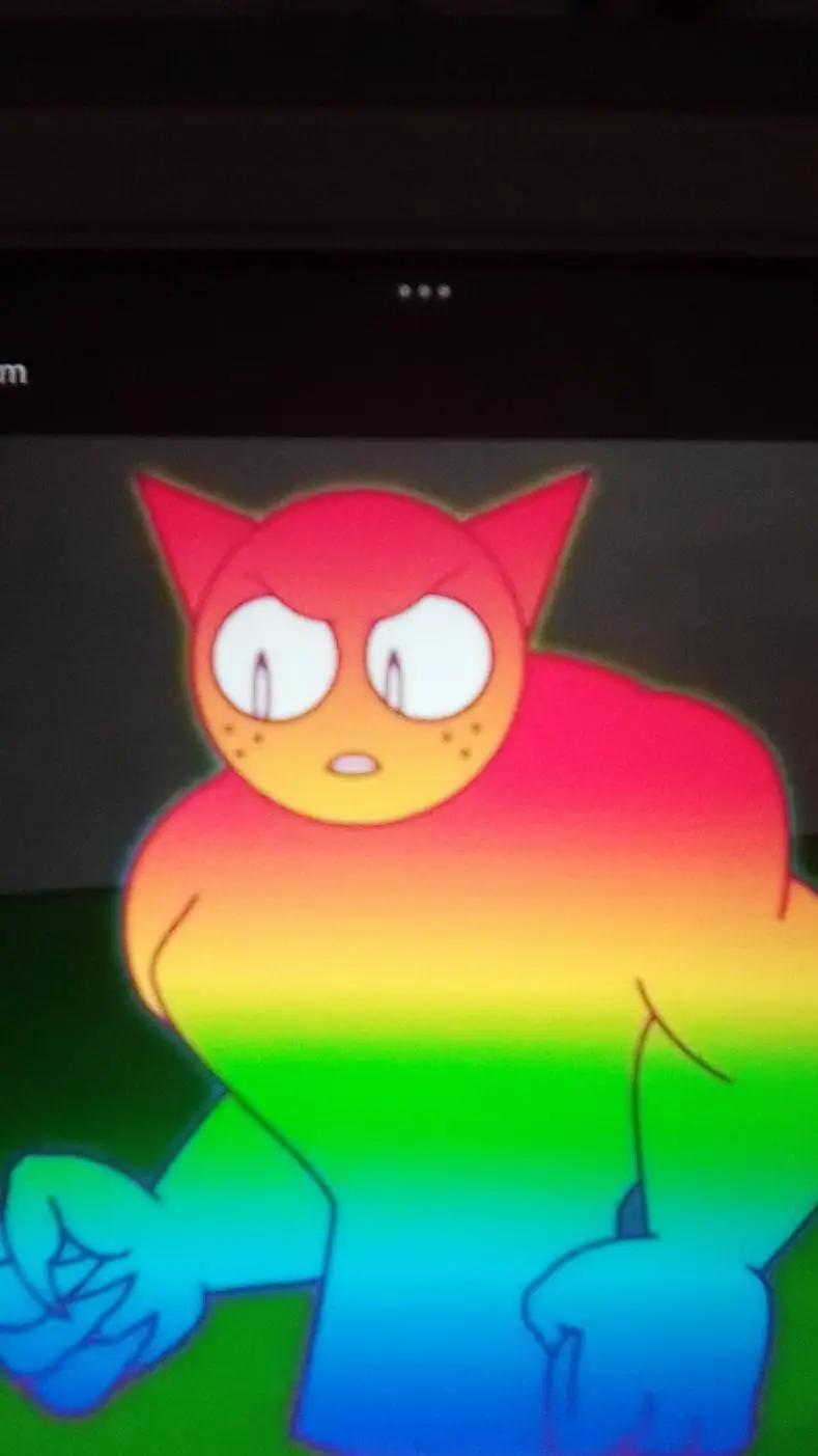 ai character: Rainbow Gray  background