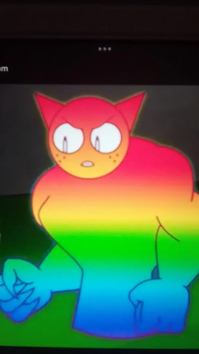 ai character: Rainbow Gray  background