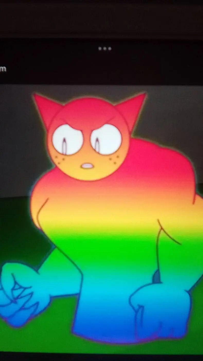 ai character: Rainbow Gray  background