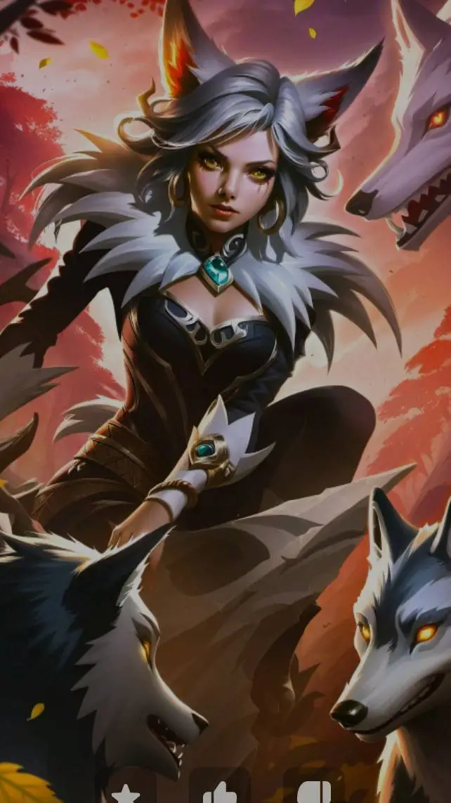 ai character: ManadaMujeresLobas background