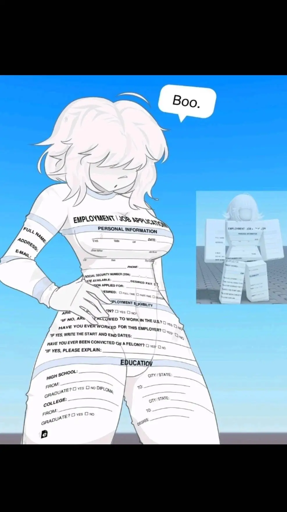 ai character: job application background