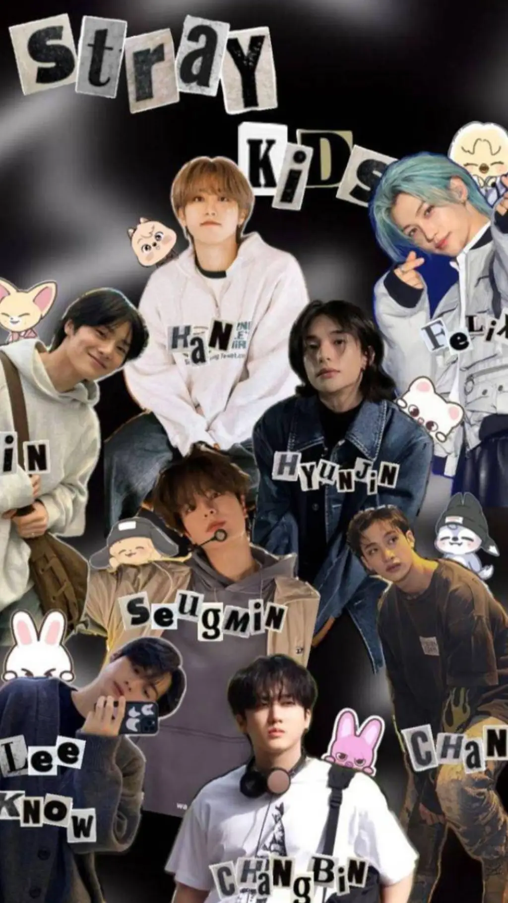 ai character: message straykids background