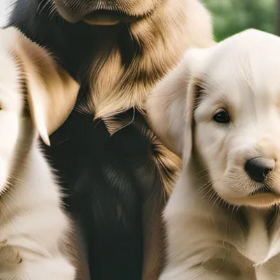 chat with ai character: Mama dog w pups