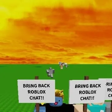 chat with ai character: Roblox protest