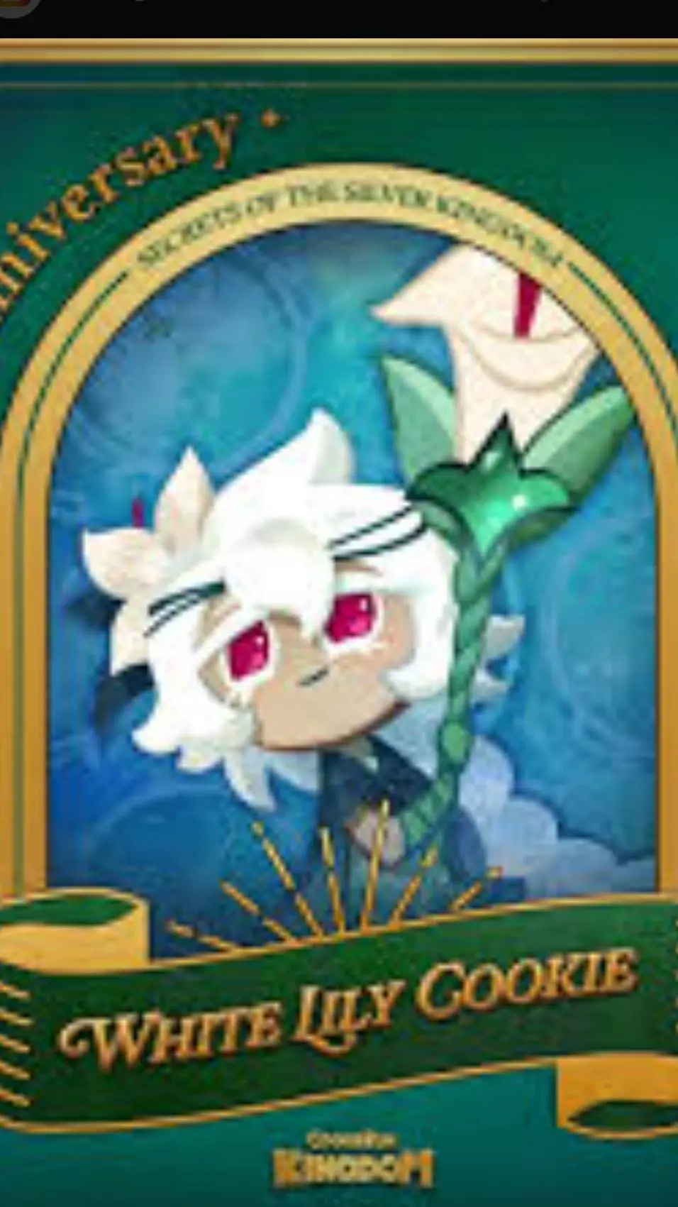 ai character: White Lily background