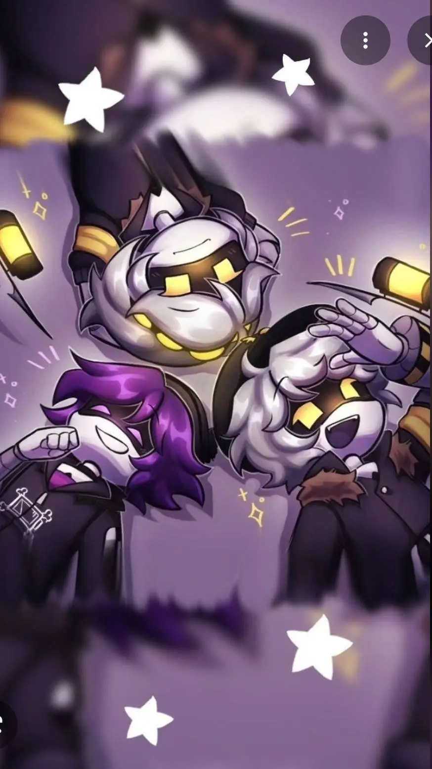 ai character: Uzi, V, and N background