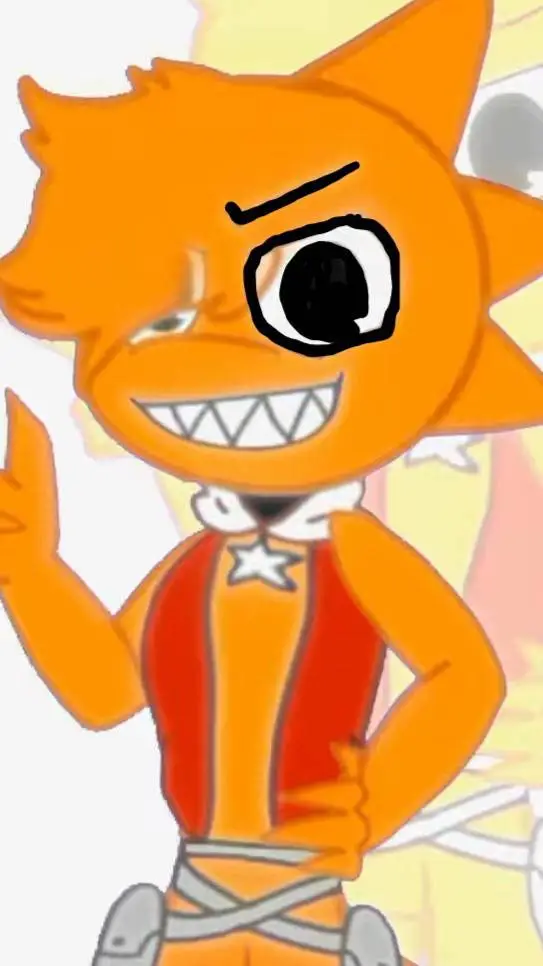 ai character: Orange background