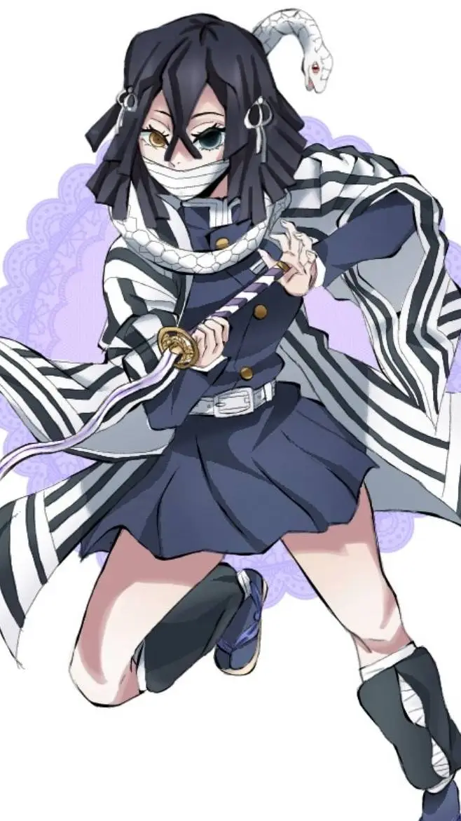 ai character: kny girl obanai background