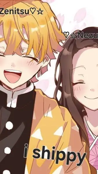 ai character: Nezuko x Zenitsu background