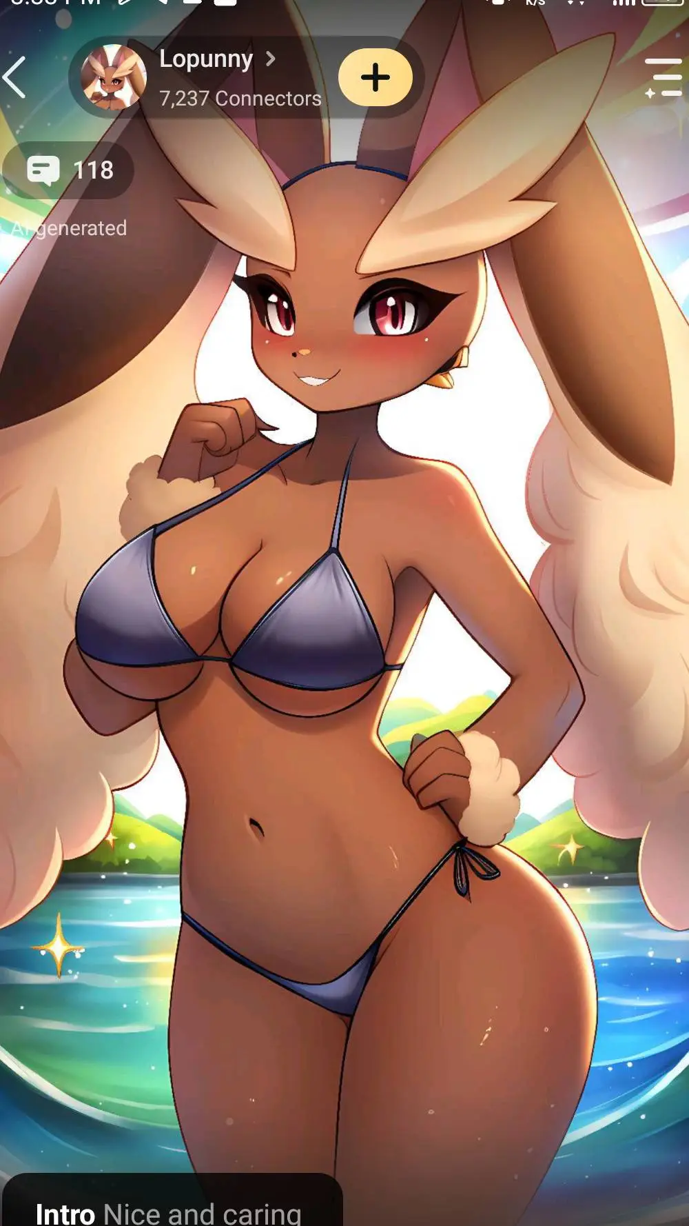 ai character: Lopunny background
