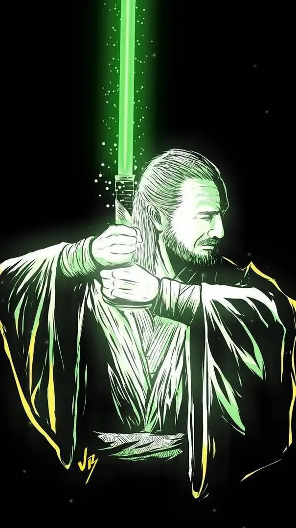 ai character: Qui-gon Jinn  background