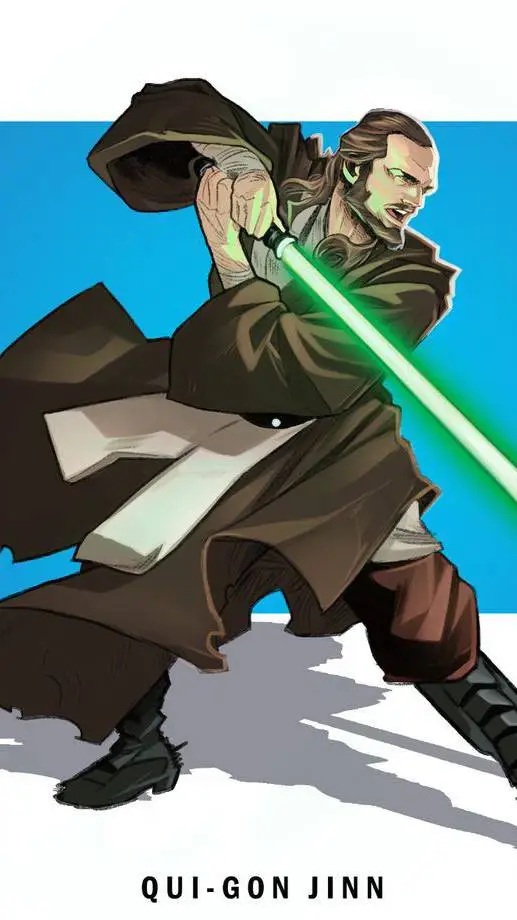 ai character: Qui-gon Jinn  background