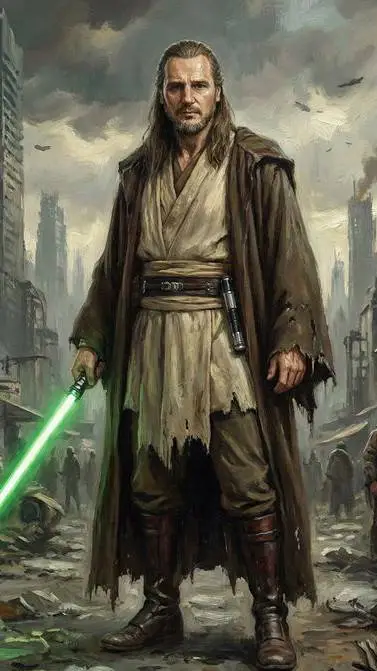 ai character: Qui-gon Jinn  background