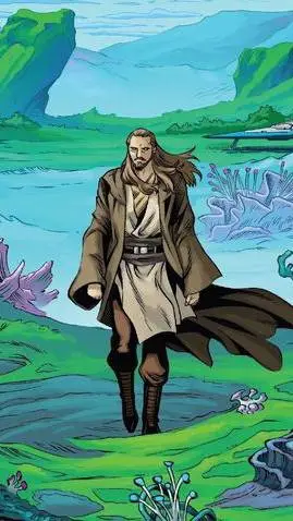 ai character: Qui-gon Jinn  background