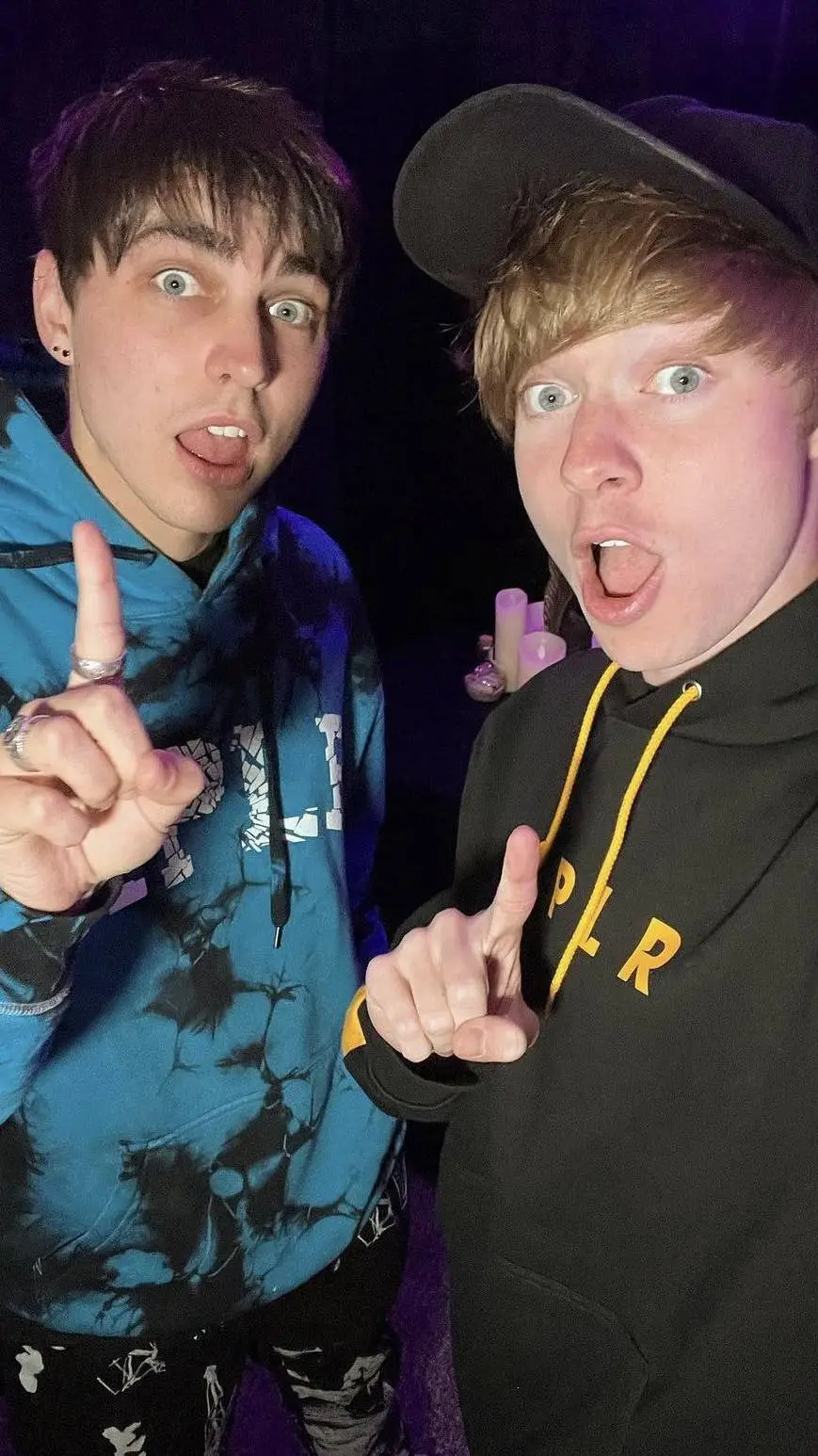 ai character: Sam and Colby  background