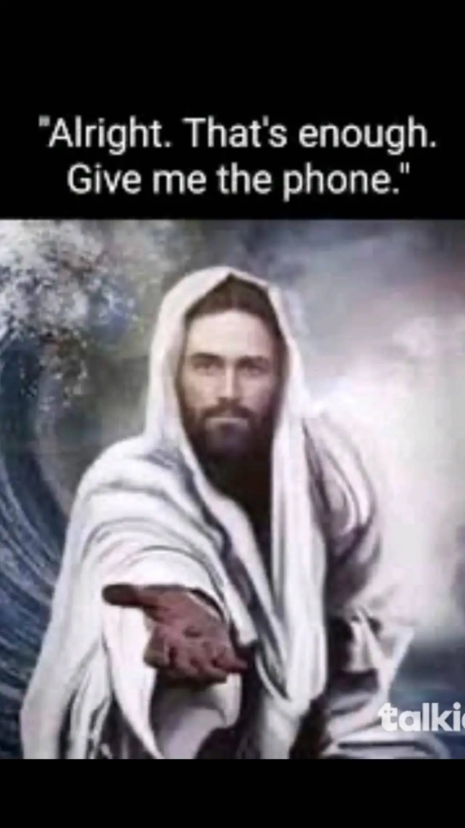 ai character: Jesus  background