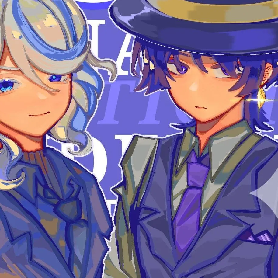 chat with ai character: Furina and hat guy