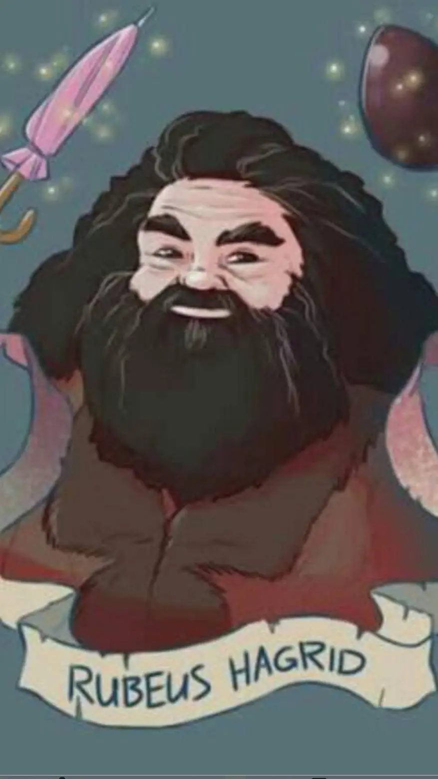 ai character: Rubius Hagrid  background