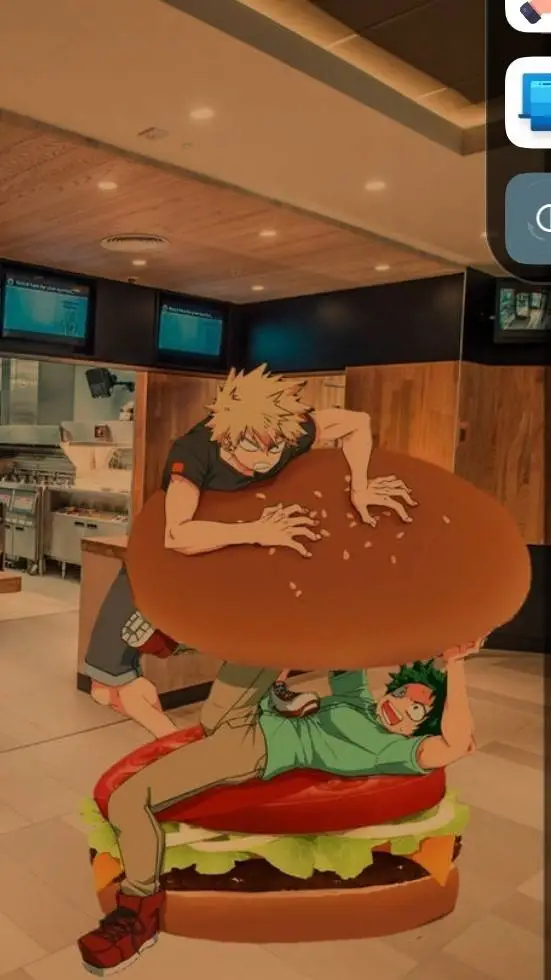 ai character: MHA MCDONALD'S!!! background
