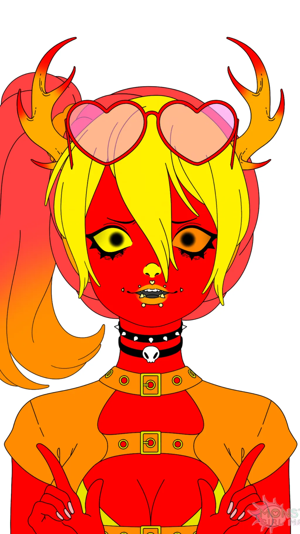 ai character: Fireis red￼￼ background
