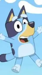 ai character: Bluey background