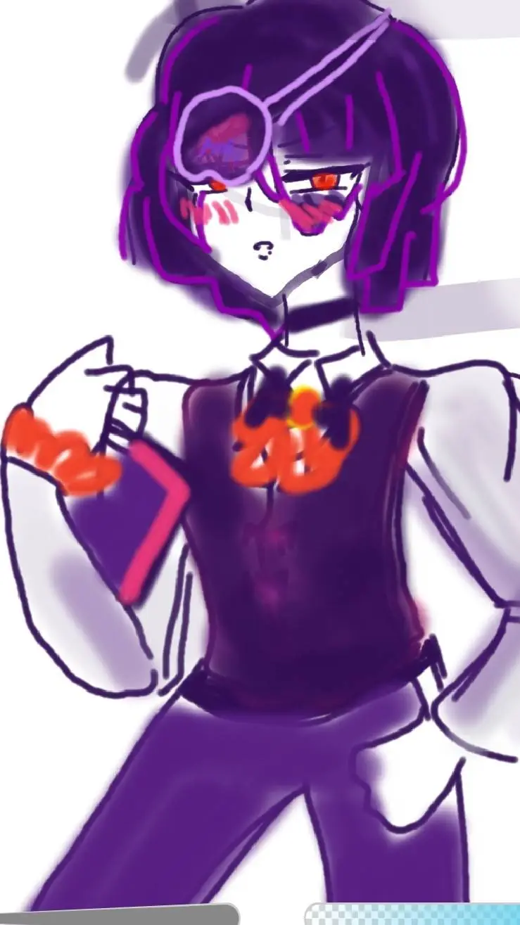 ai character: kim goth vampire background