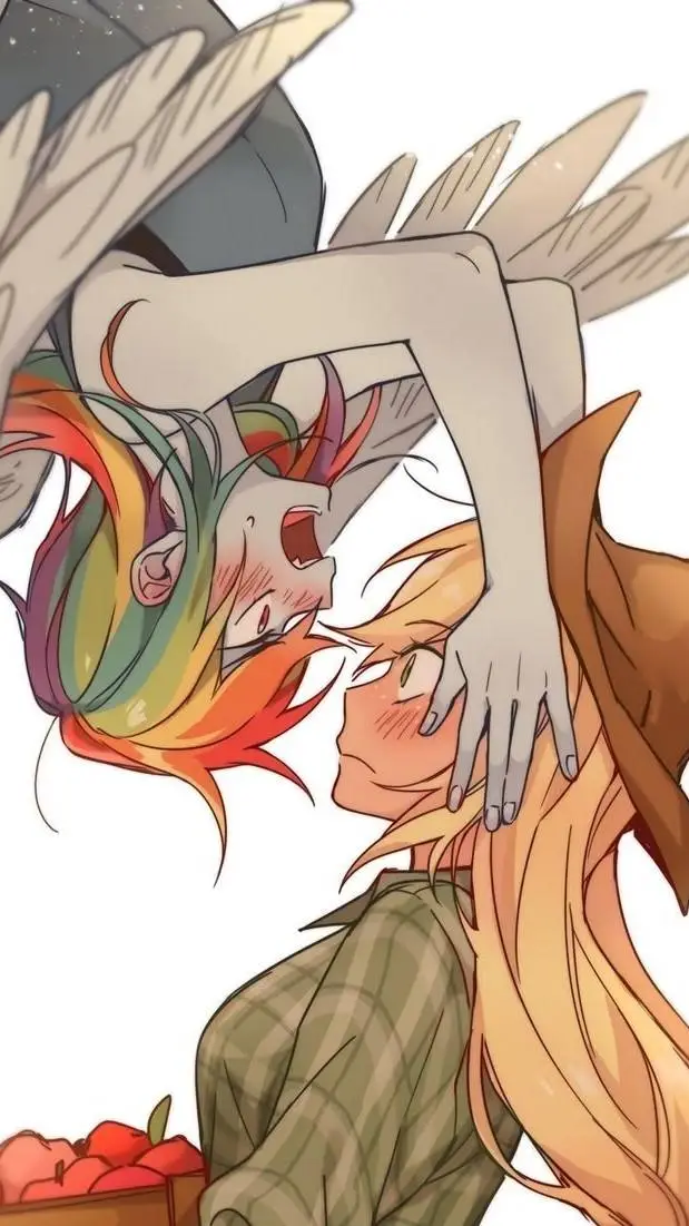 ai character: rainbow~applejack background