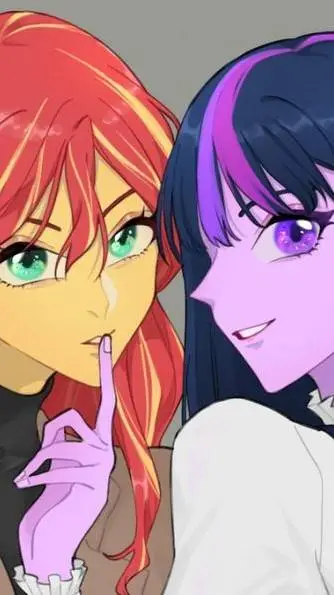 ai character: sonset ❤️ twilight background