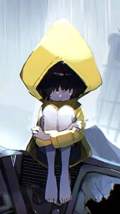 ai character: sad six  background