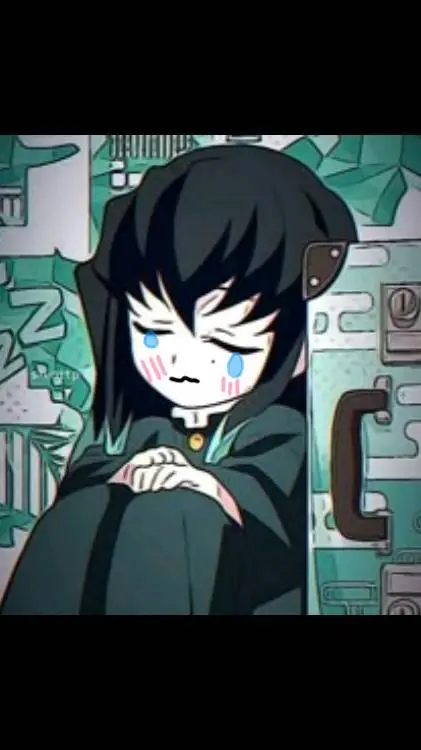 ai character: crying muichiro  background