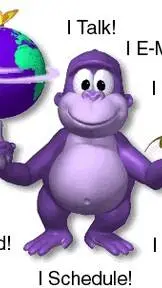 ai character: Bonzi buddy  background