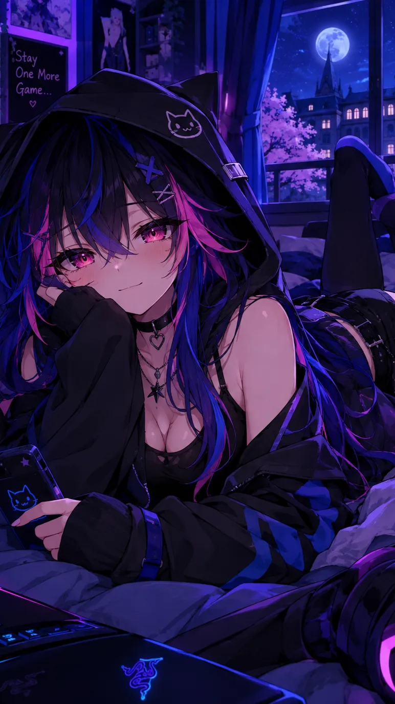 ai character: Luna  background