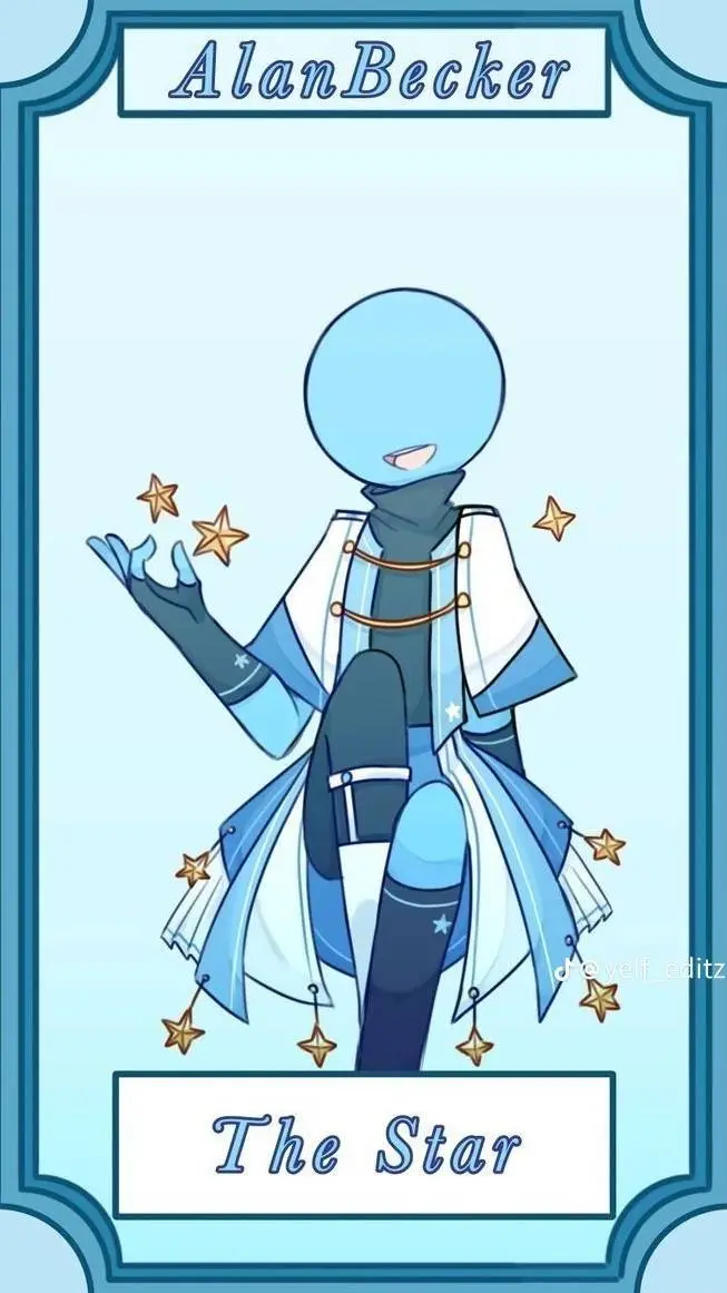 ai character: 🔵Blue💫 background