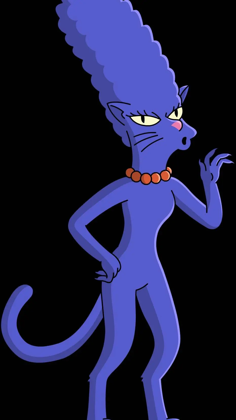 ai character: blue cat marge (u) background